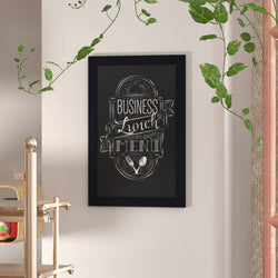 Canterbury 20" x 30" Wall Mount Magnetic Chalkboard Sign with Eraser, Hanging Wall Chalkboard Memo Board for Home, School, or Business