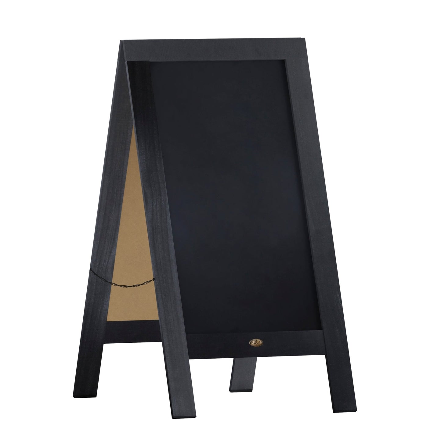 Canterbury 40" x 20" Vintage Wooden A-Frame Magnetic Indoor/Outdoor Chalkboard Sign, Freestanding Double Sided Extra Large Message Board, Black - SchoolOutlet