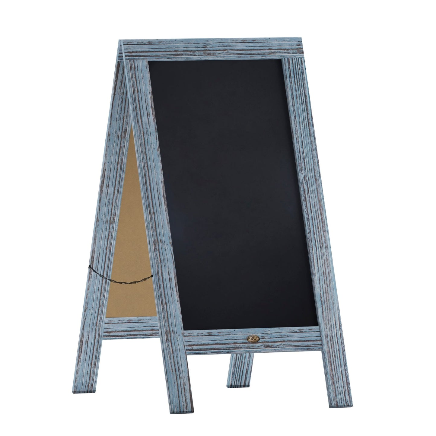 Canterbury 40" x 20" Vintage Wooden A-Frame Magnetic Indoor/Outdoor Chalkboard Sign, Freestanding Double Sided Extra Large Message Board, Black - SchoolOutlet
