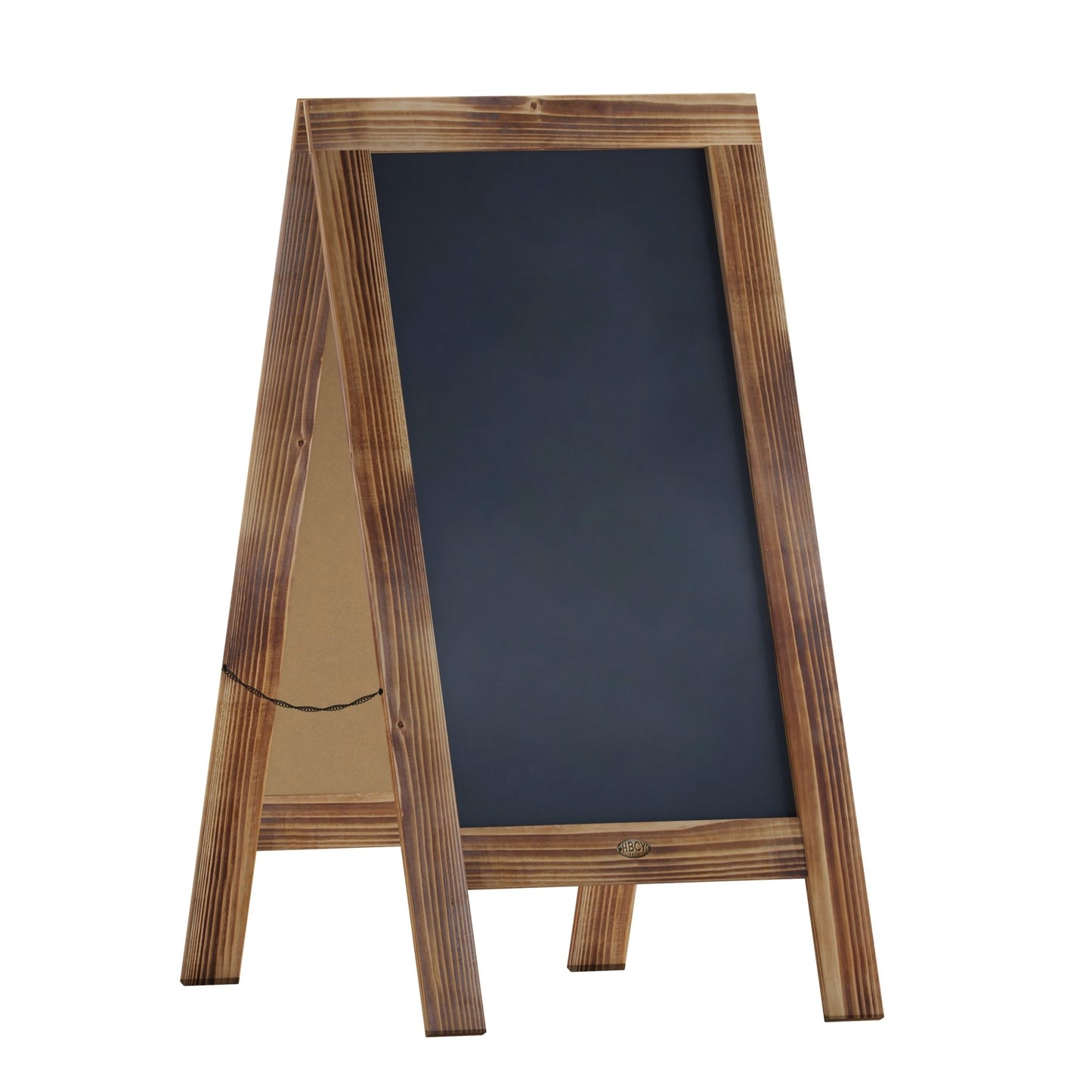 Canterbury 40" x 20" Vintage Wooden A-Frame Magnetic Indoor/Outdoor Chalkboard Sign, Freestanding Double Sided Extra Large Message Board, Black - SchoolOutlet