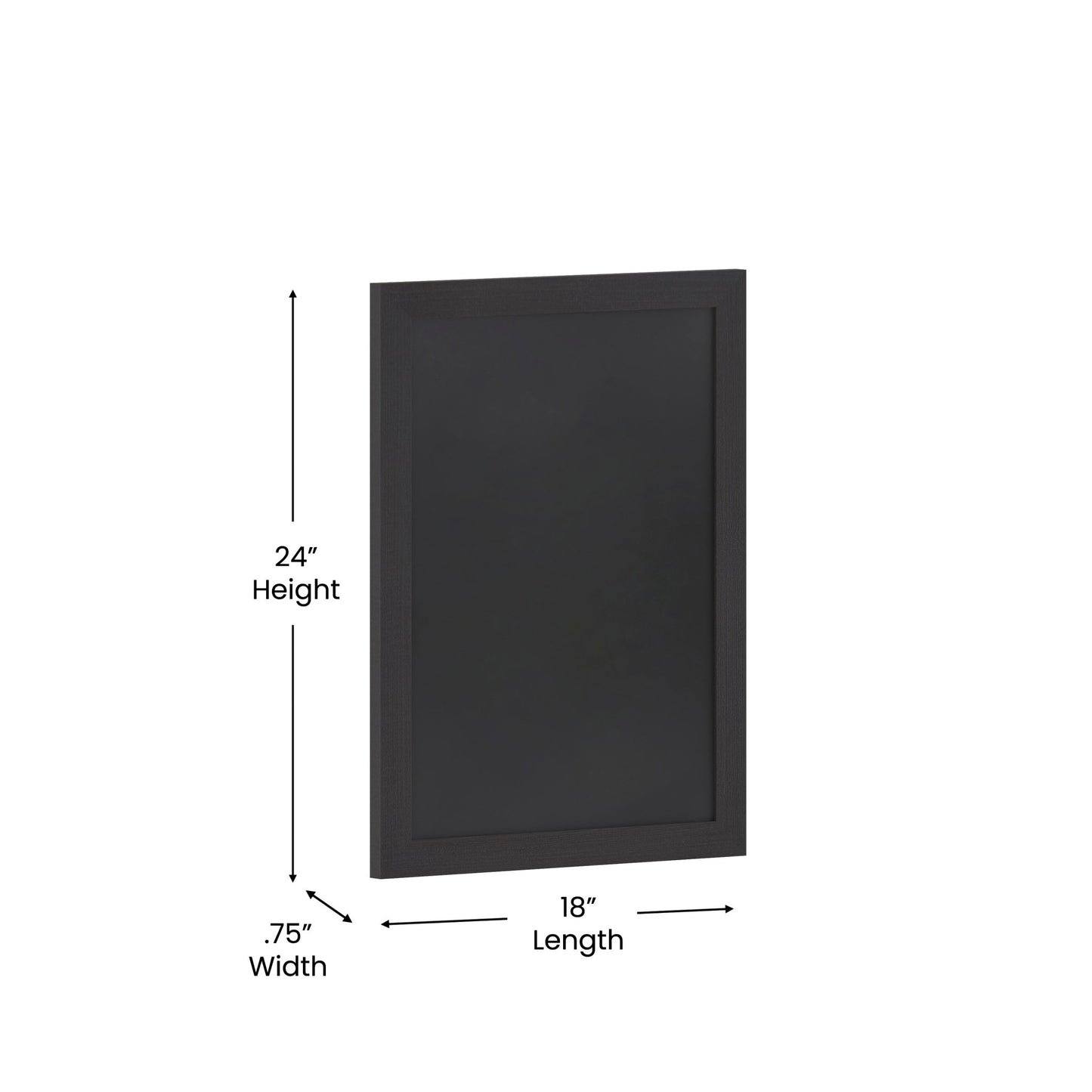Canterbury 18" x 24" Wall Mount Magnetic Chalkboard Sign with Eraser, Hanging Wall Chalkboard Memo Board for Home, School, or Business - SchoolOutlet