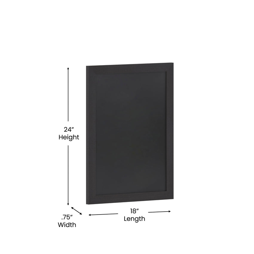Canterbury 18" x 24" Wall Mount Magnetic Chalkboard Sign with Eraser, Hanging Wall Chalkboard Memo Board for Home, School, or Business - SchoolOutlet