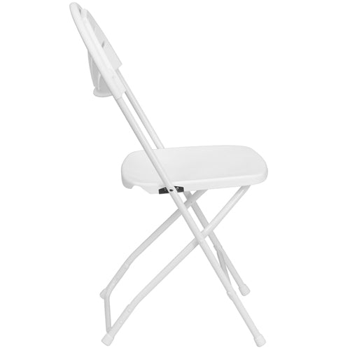 Flash Furniture HERCULES Series 800 lb. Capacity Plastic Fan Back Folding Chair(FLA-LE-L-4-WHITE-GG) - SchoolOutlet