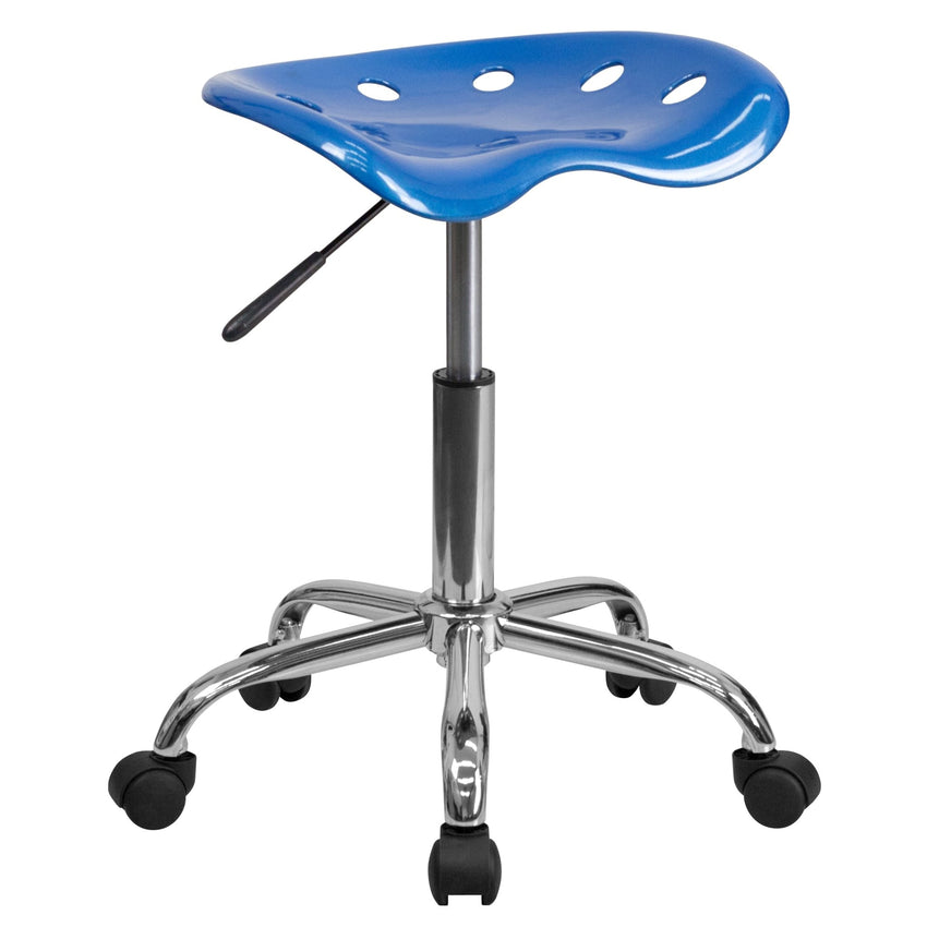 Taylor Vibrant Apple Tractor Seat and Chrome Stool - SchoolOutlet