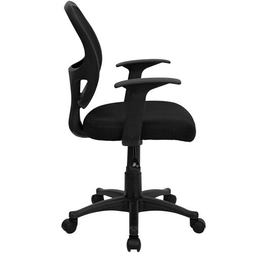 Flash Furniture Mid-Back Black Mesh Computer Chair(FLA-LF-W-118A-BK-GG) - SchoolOutlet