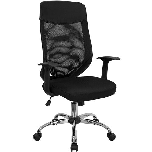 Flash Furniture High Back Mesh Office Chair with Mesh Fabric Seat(FLA-LF-W952-GG) - SchoolOutlet