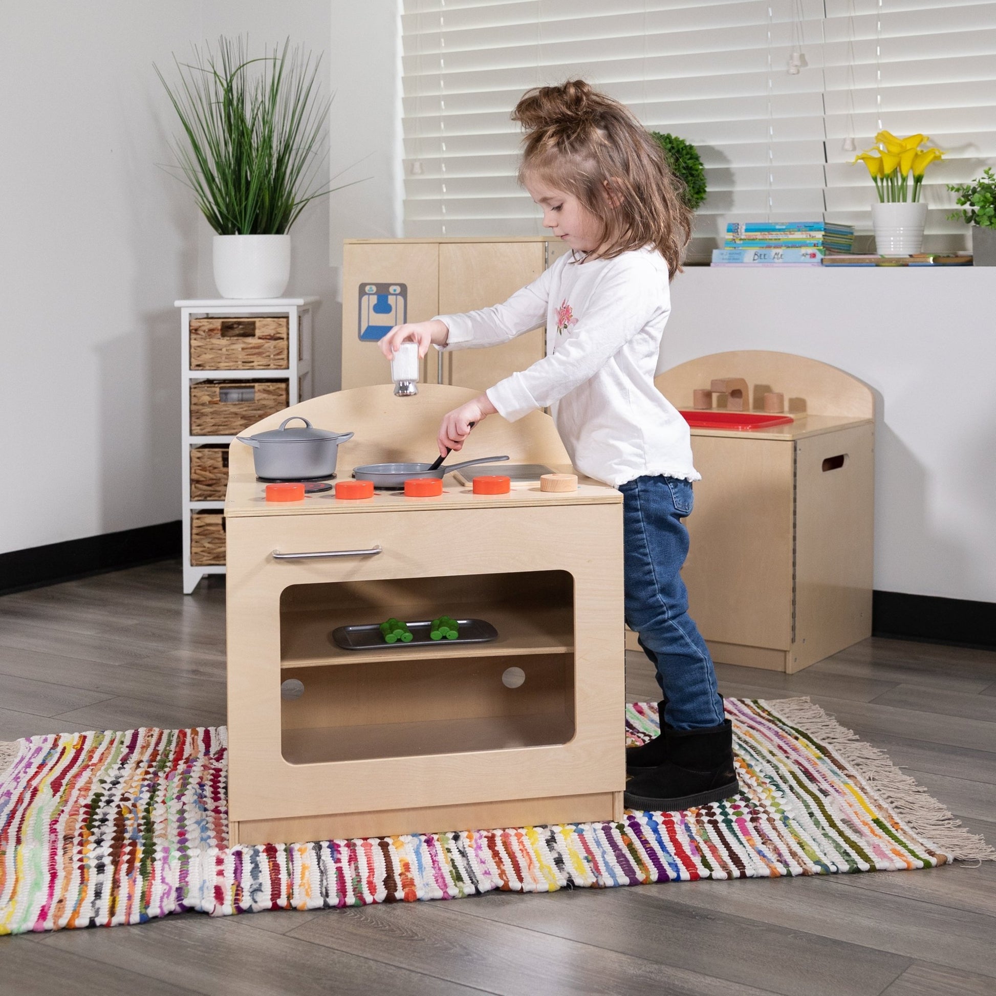 Hercules Children's Wooden Kitchen Stove for Commercial or Home Use - Safe, Kid Friendly Design - SchoolOutlet
