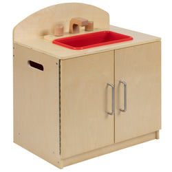 Hercules Children's Wooden Kitchen Sink for Commercial or Home Use - Safe, Kid Friendly Design