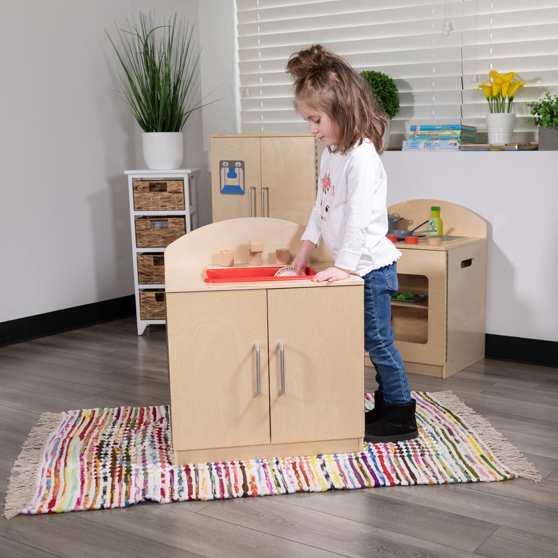 Hercules Children's Wooden Kitchen Sink for Commercial or Home Use - Safe, Kid Friendly Design - SchoolOutlet