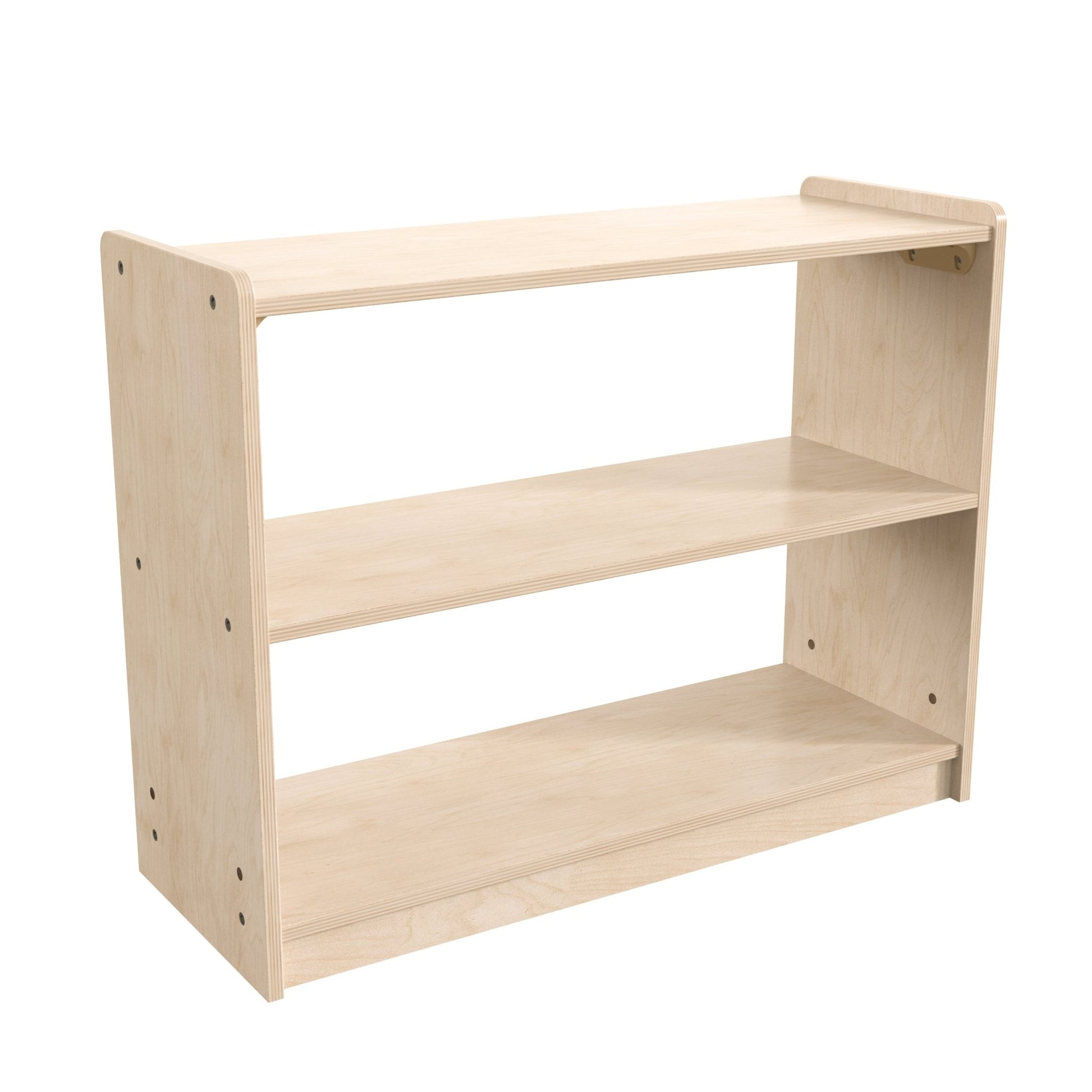 Bright Beginnings Commercial Grade 2 Shelf Wooden Classroom Open Storage Unit, Safe, Kid Friendly Design, Natural - SchoolOutlet