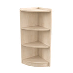 Bright Beginnings Commercial Grade 3 Tier Wooden Classroom Corner Storage Unit with Rounded Front Edges, Safe, Kid Friendly Design, Natural - SchoolOutlet