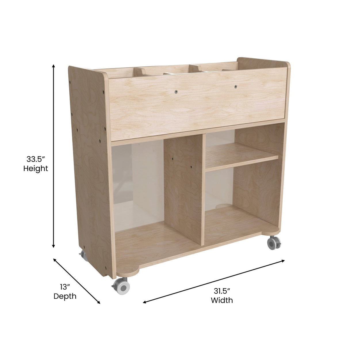 Bright Beginnings Commercial Double Sided Space Saving Wooden Mobile ...
