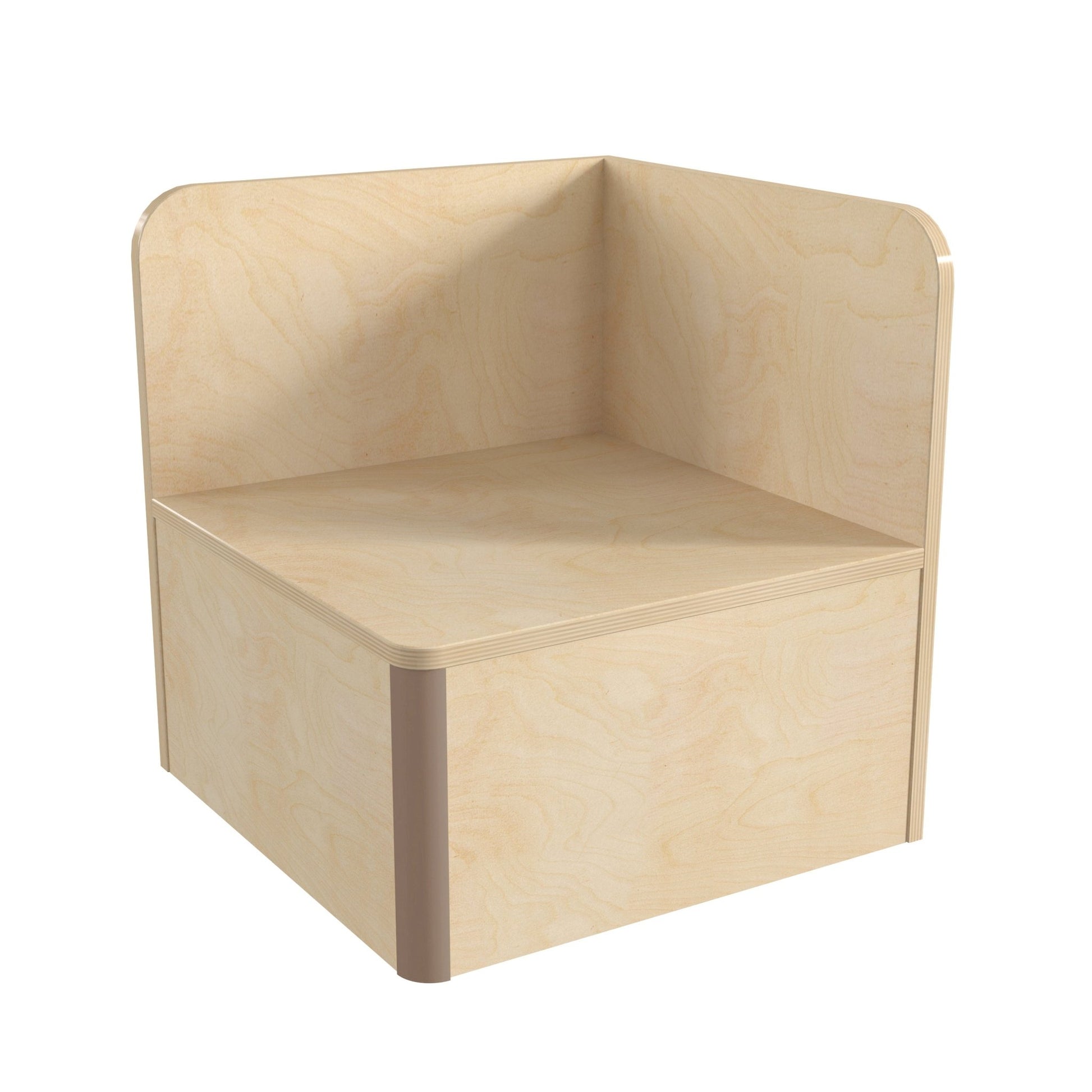 Bright Beginnings Commercial Grade Modular Classroom Seating Wooden Corner Table, Natural - SchoolOutlet