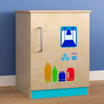 Bright Beginnings Commercial Grade Green Guard Certified Wooden Children's Kitchen Refrigerator with Integrated Storage - SchoolOutlet