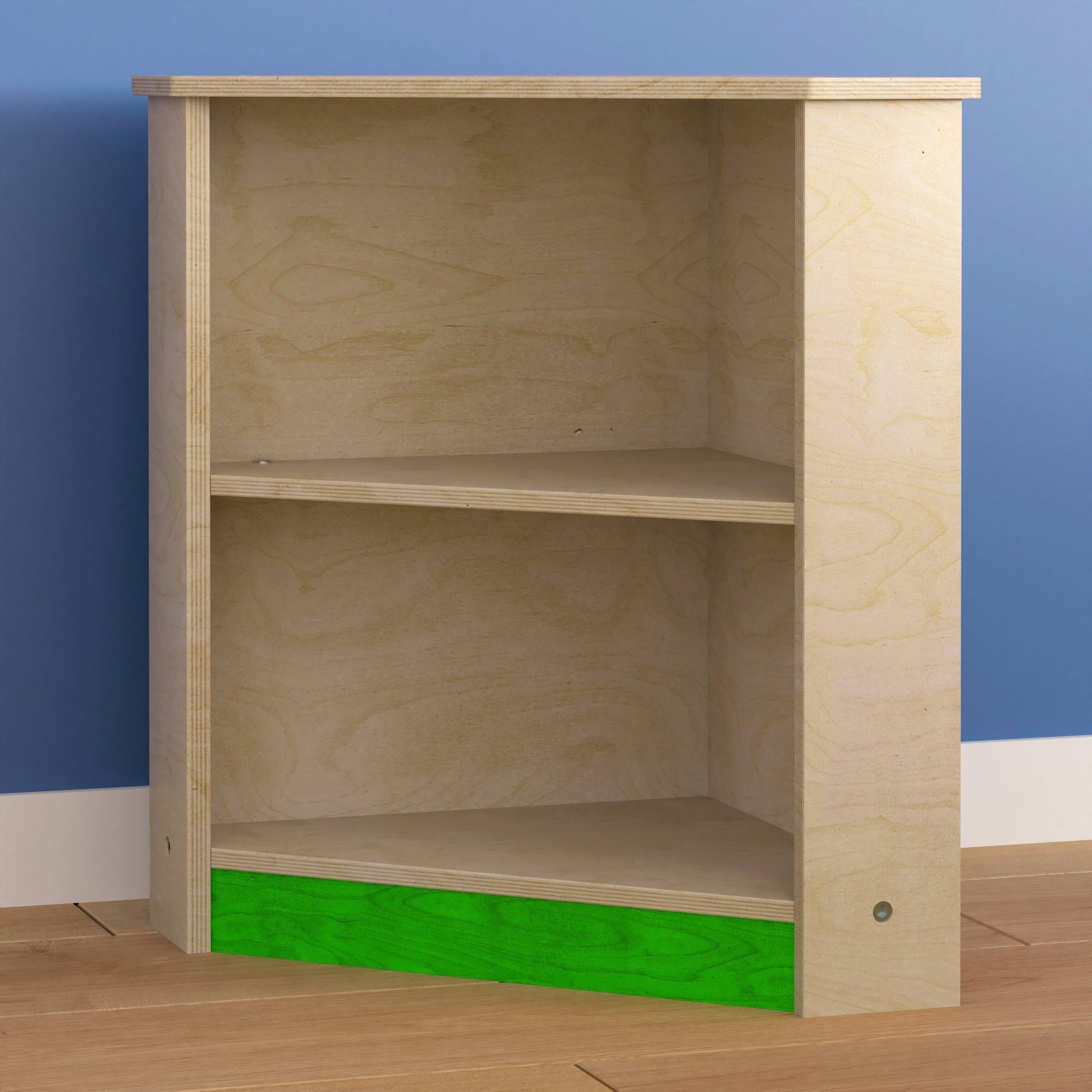 Bright Beginnings Commercial Grade Wooden Kid's Two Tier Corner Kitchen Cabinet - SchoolOutlet