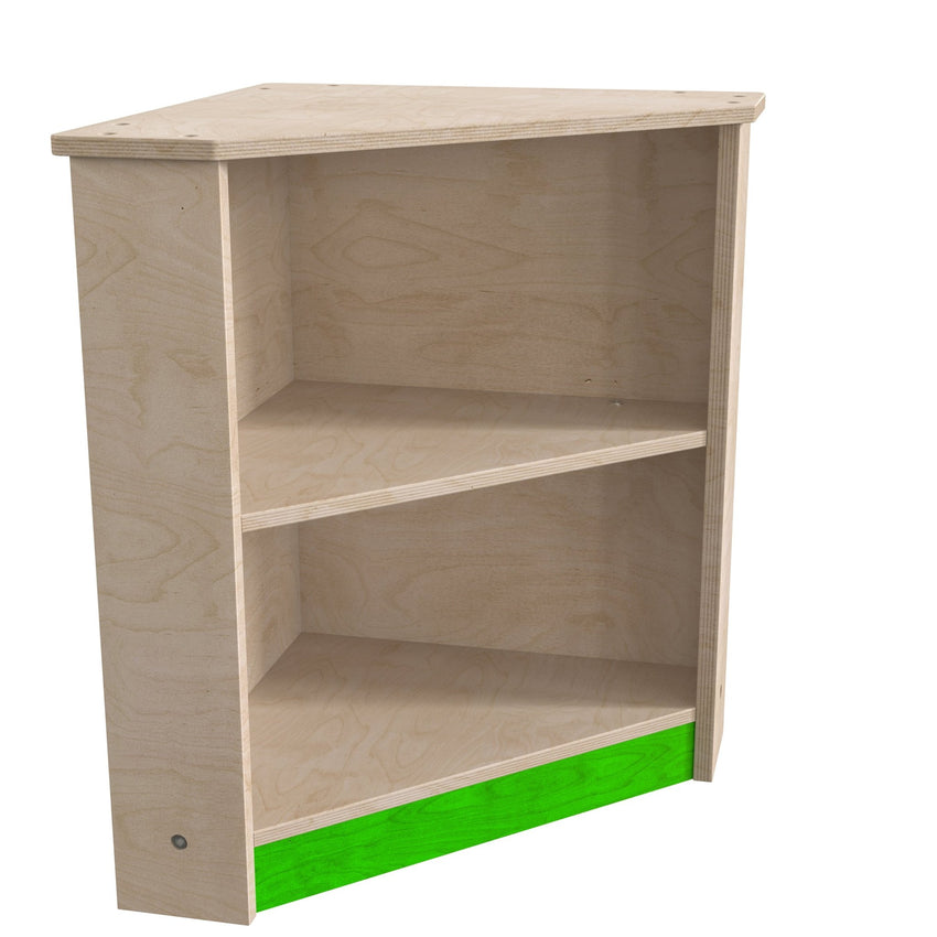 Bright Beginnings Commercial Grade Wooden Kid's Two Tier Corner Kitchen Cabinet - SchoolOutlet