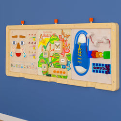 Bright Beginnings Commercial Grade Wooden Three Panel STEAM Wall System