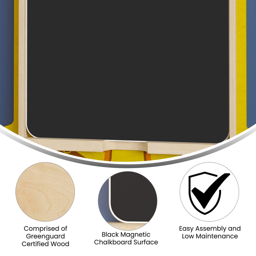 Bright Beginnings Commercial Grade STEAM Wall Accessory Board, Magnetic Chalkboard - SchoolOutlet