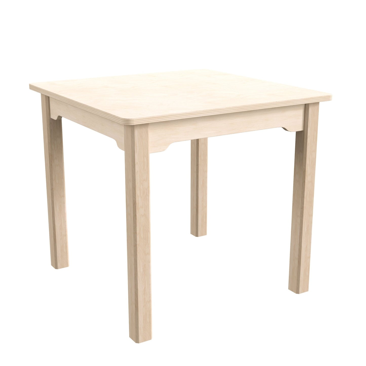 Bright Beginnings Commercial Grade Wooden Square Preschool Classroom Activity Table, (23.5"W x 21.25"H), Beech - SchoolOutlet