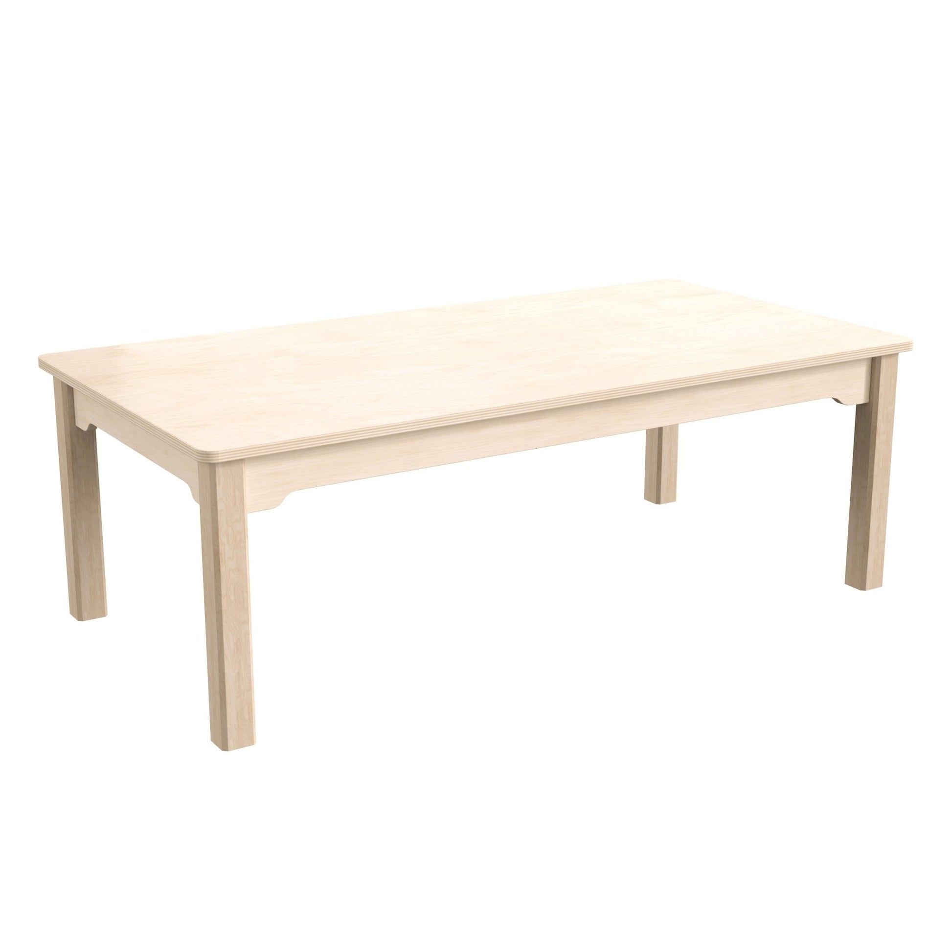 Bright Beginnings Commercial Grade Wooden Rectangular Preschool Classroom Activity Table, (23.5"W x 47.25"D x 14.5"H), Beech - SchoolOutlet