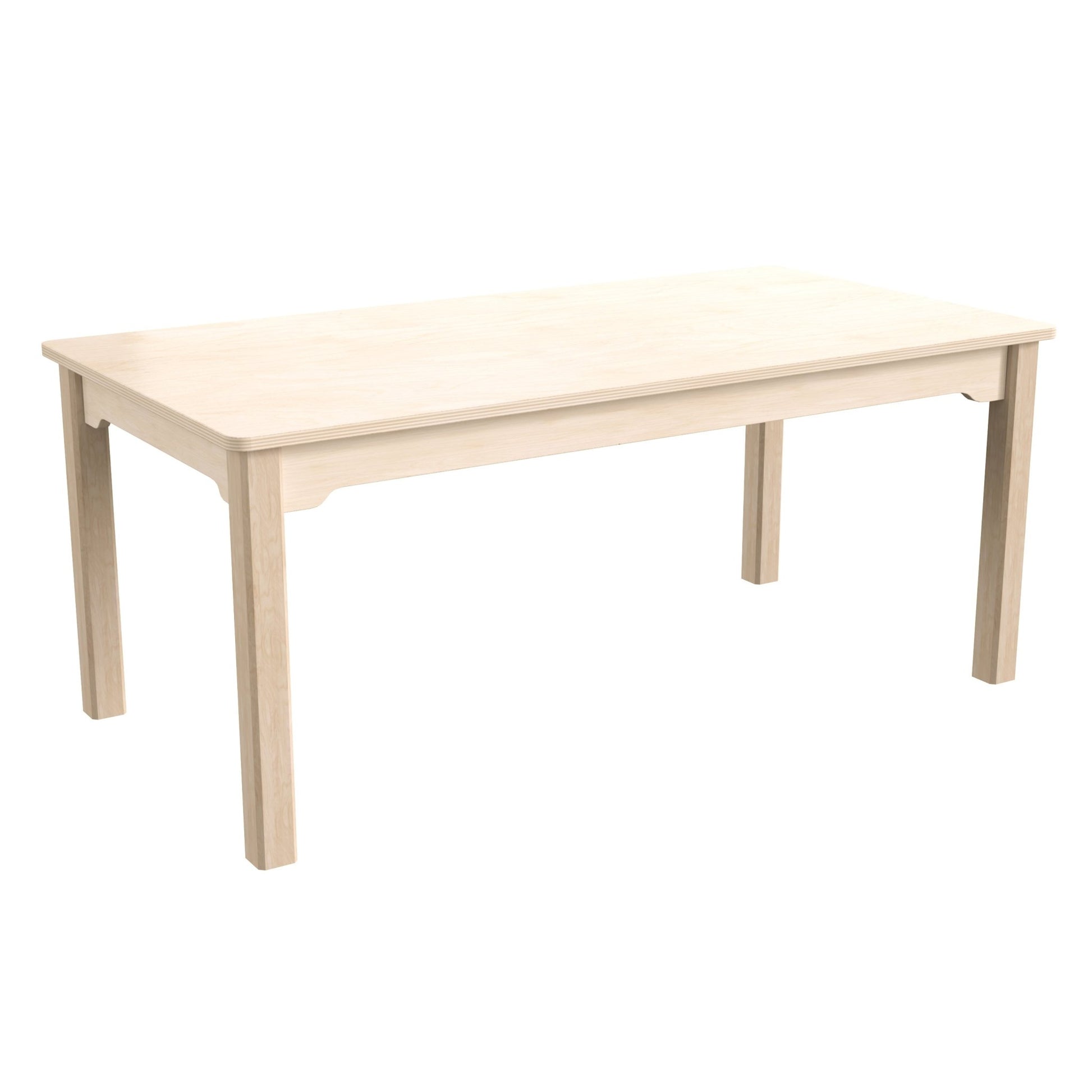 Bright Beginnings Commercial Grade Wooden Rectangular Preschool Classroom Activity Table, (23.5"W x 47.25"D x 18"H), Beech - SchoolOutlet