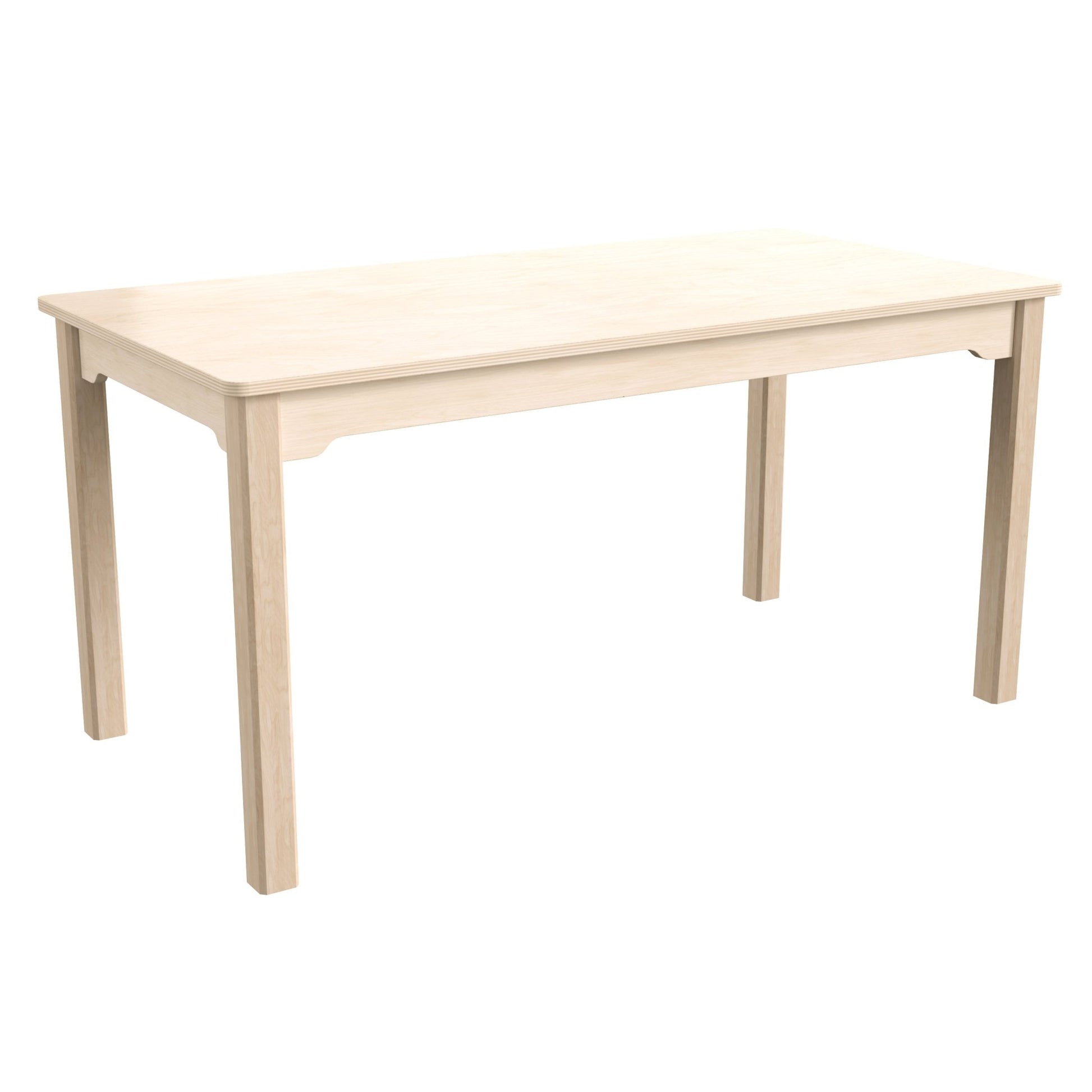 Bright Beginnings Commercial Grade Wooden Rectangular Preschool Classroom Activity Table, (23.5"W x 47.25"D x 21.25"H), Beech - SchoolOutlet