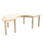 Bright Beginnings Commercial Grade Wooden Half Circle Preschool Classroom Activity Table, (29.5