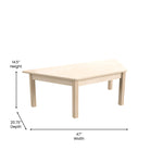 Bright Beginnings Commercial Grade Wooden Trapezoid Preschool Classroom Activity Table, (20.75