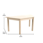 Bright Beginnings Commercial Grade Wooden Trapezoid Preschool Classroom Activity Table, (20.75