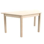 Bright Beginnings Commercial Grade Wooden Trapezoid Preschool Classroom Activity Table, (20.75