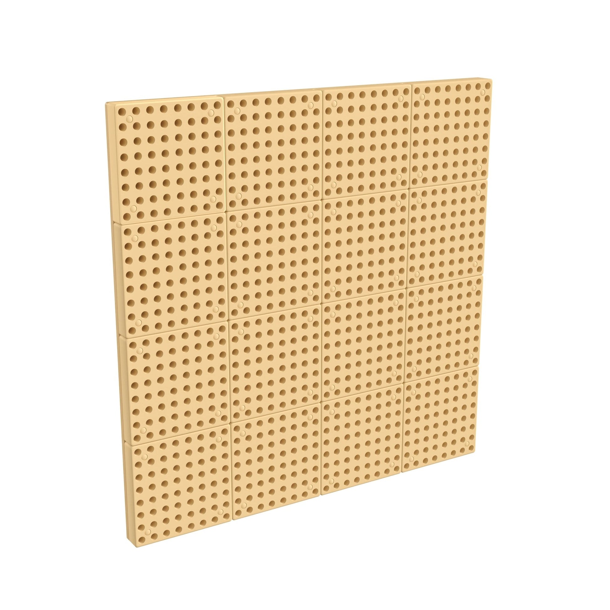 Bright Beginnings Commercial Grade Multipurpose Modular STEAM Wall Peg System Panel - 31.5"L x 31.5"H, Natural - SchoolOutlet