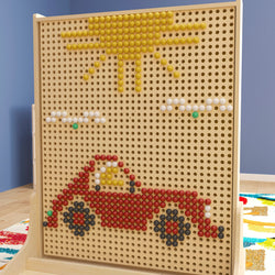Bright Beginnings Commercial Grade 512 Piece Peg Accessory Pack for Modular STEAM Walls - Multicolor
