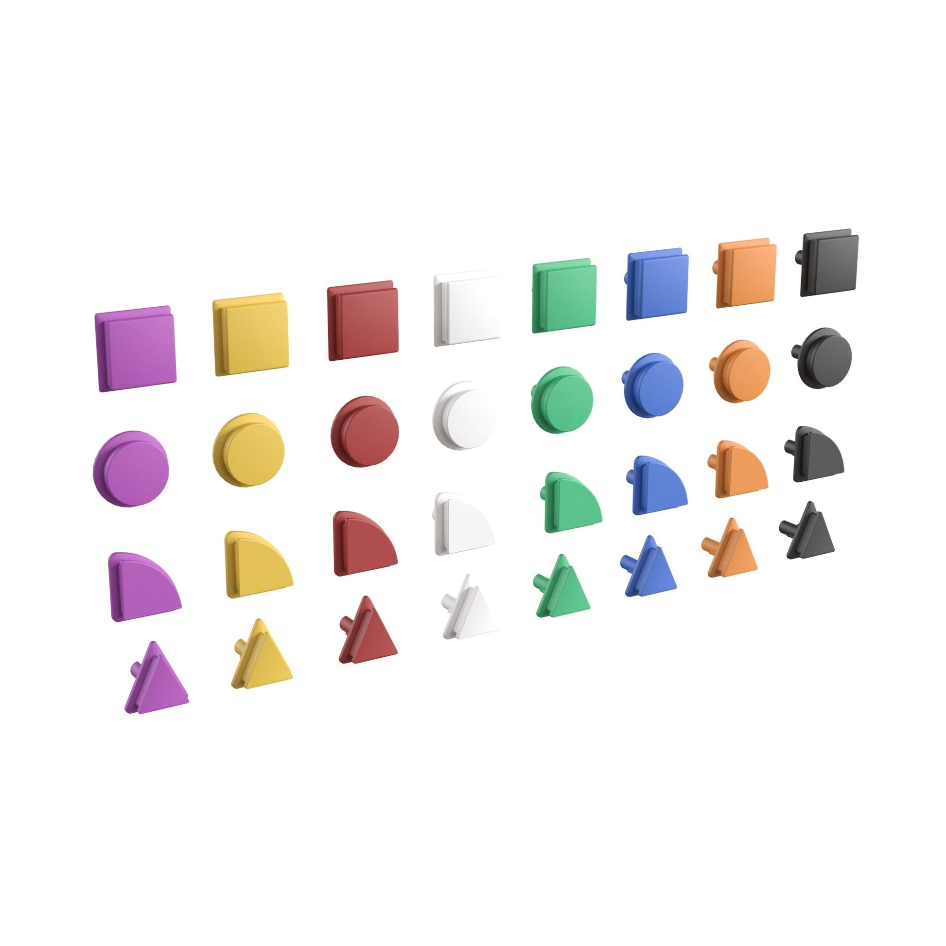 Bright Beginnings Commercial Grade Multicolor 256 Piece Shape Set for Modular STEAM Wall Systems - SchoolOutlet