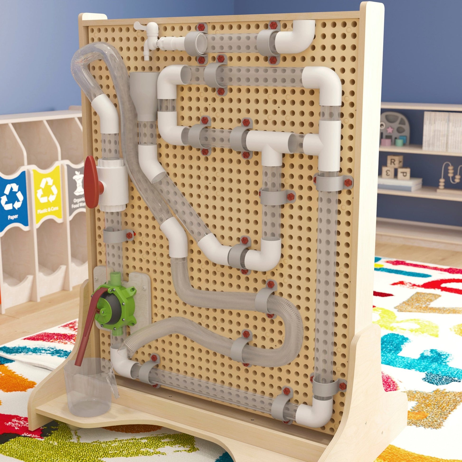 Bright Beginnings Commercial Grade 80 Piece Pipe Builder Set for Modular STEAM Wall Systems - SchoolOutlet
