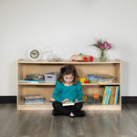 Hercules Wooden 2 Section School Classroom Storage Cabinet for Commercial or Home Use - Safe, Kid Friendly Design - 24