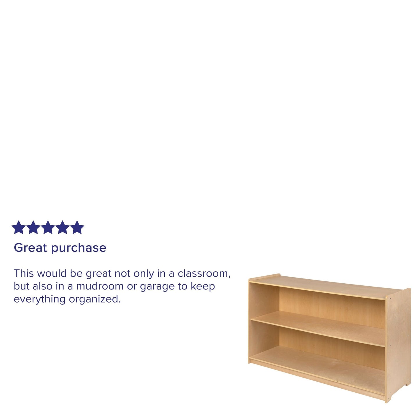 Hercules Wooden 2 Section School Classroom Storage Cabinet for Commercial or Home Use - Safe, Kid Friendly Design - 30"H x 48"L (Natural) - SchoolOutlet