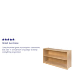 Hercules Wooden 2 Section School Classroom Storage Cabinet for Commercial or Home Use - Safe, Kid Friendly Design - 30