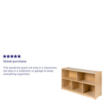 Hercules Wooden 5 Section School Classroom Storage Cabinet for Commercial or Home Use - Safe, Kid Friendly Design - 30