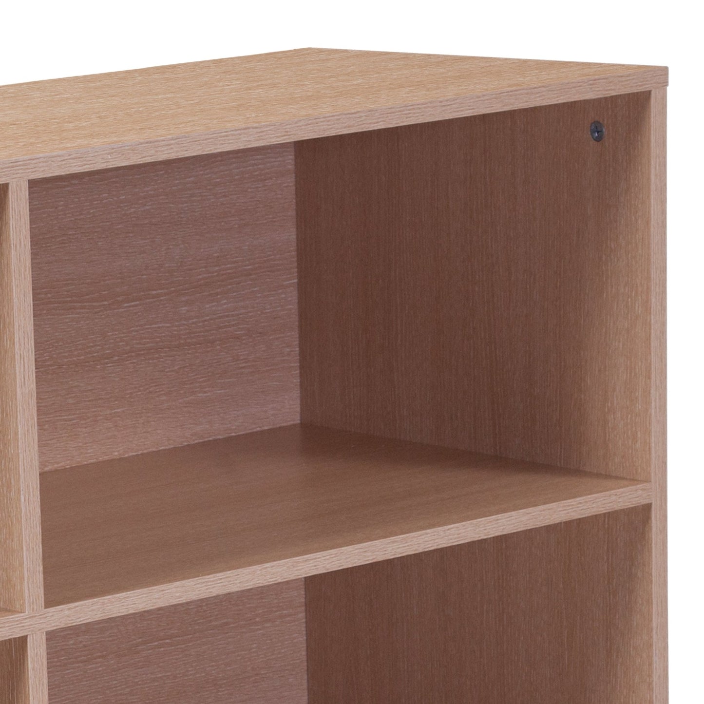 Dudley 4 Shelf 29.5"H Open Bookcase Storage in Oak Wood Grain Finish - SchoolOutlet