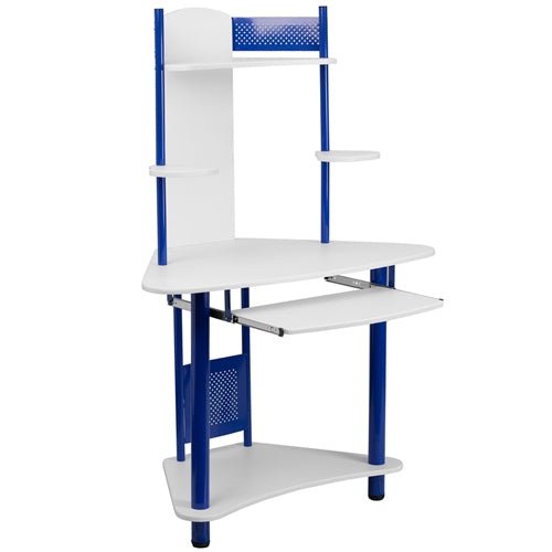 Flash Furniture Corner Computer Desk with Hutch(FLA-NAN-JN-2705-GG) - SchoolOutlet