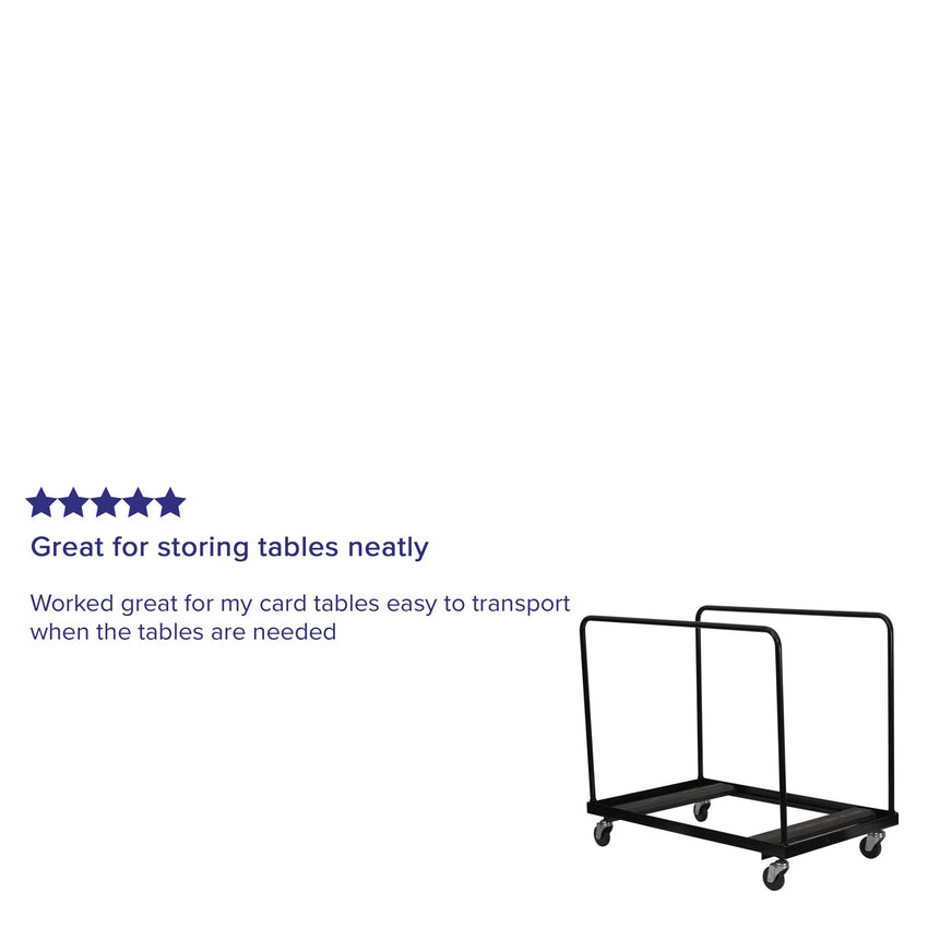 Neena Black Folding Table Dolly for Round Folding Tables - SchoolOutlet