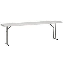 Kathryn 8-Foot Granite White Plastic Folding Training Table