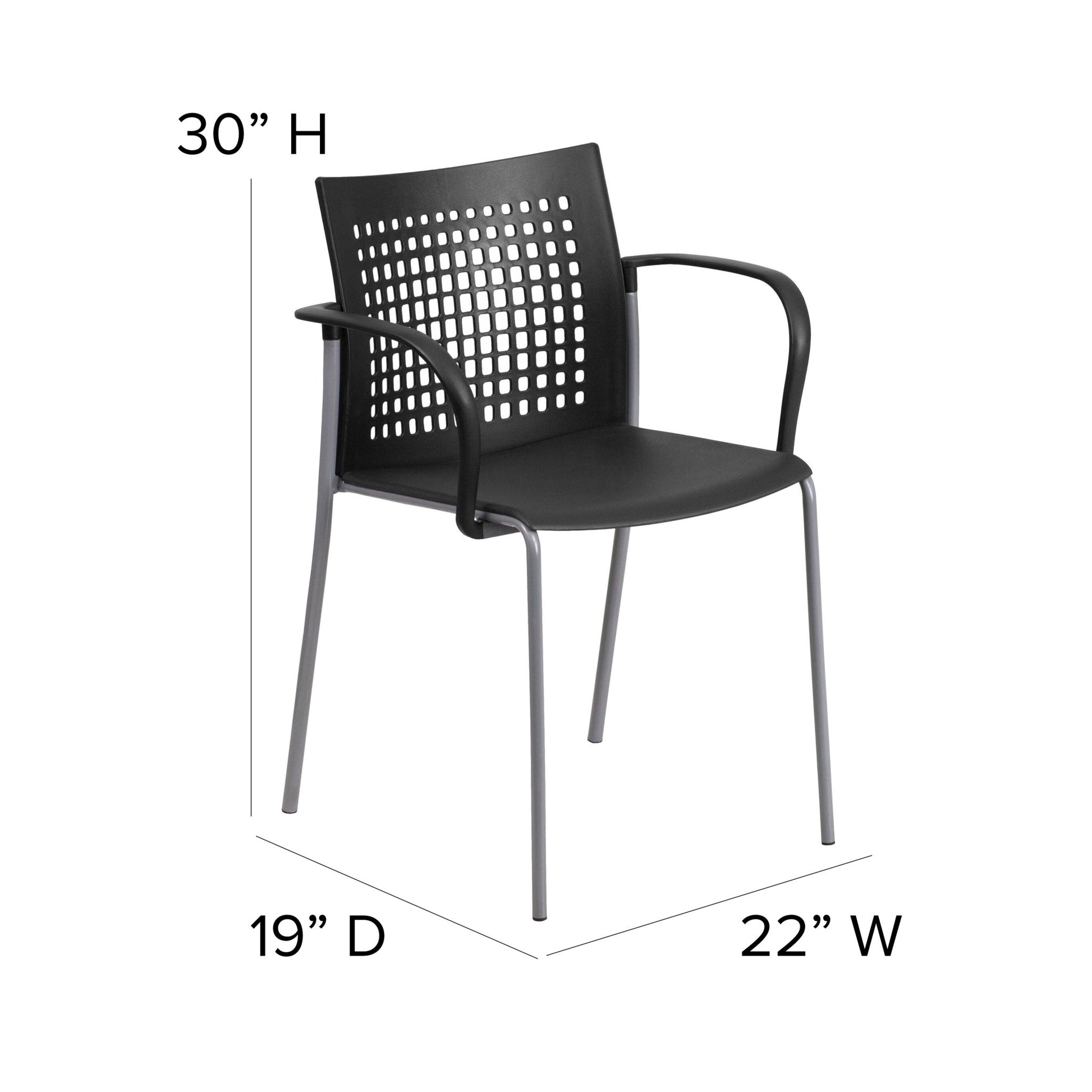 HERCULES Series 551 lb. Capacity Stack Chair with Air-Vent Back and Arms - SchoolOutlet