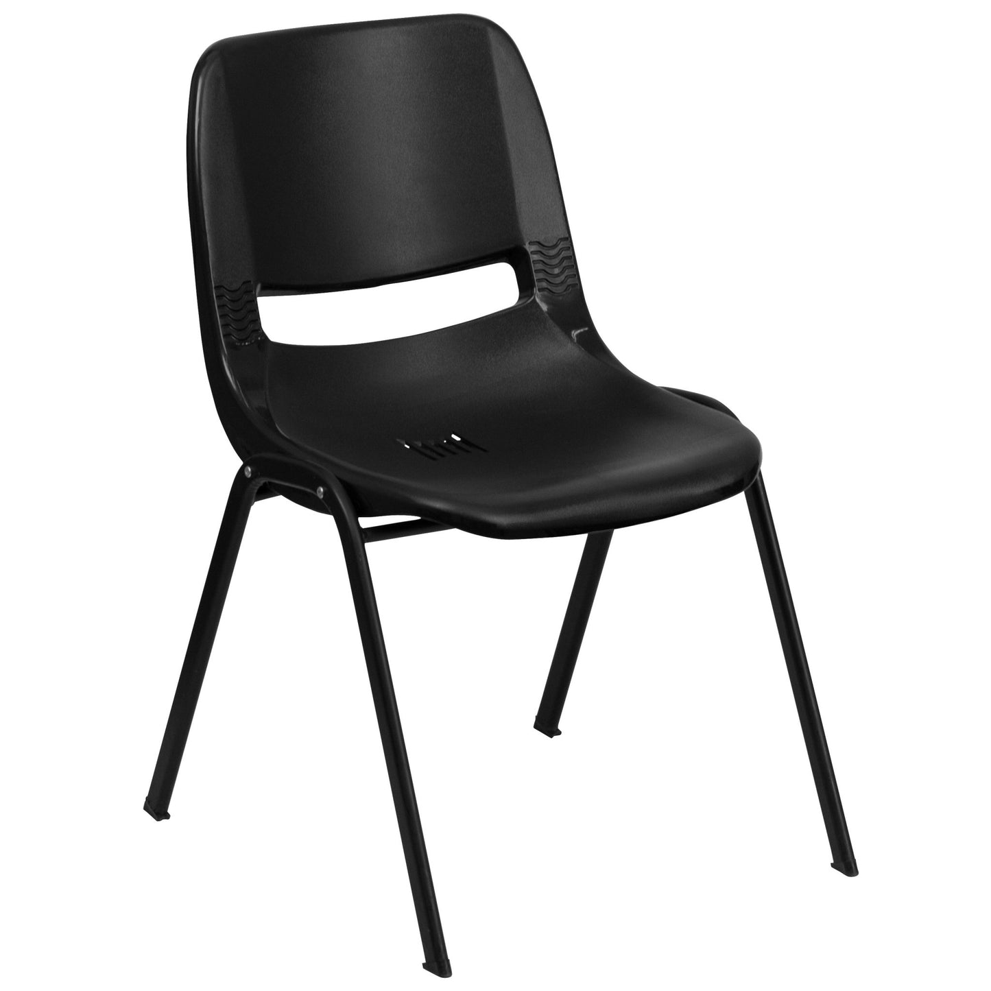 HERCULES Series 440 lb. Capacity Kid's Ergonomic Shell Stack Chair with Frame and 14" Seat Height - SchoolOutlet