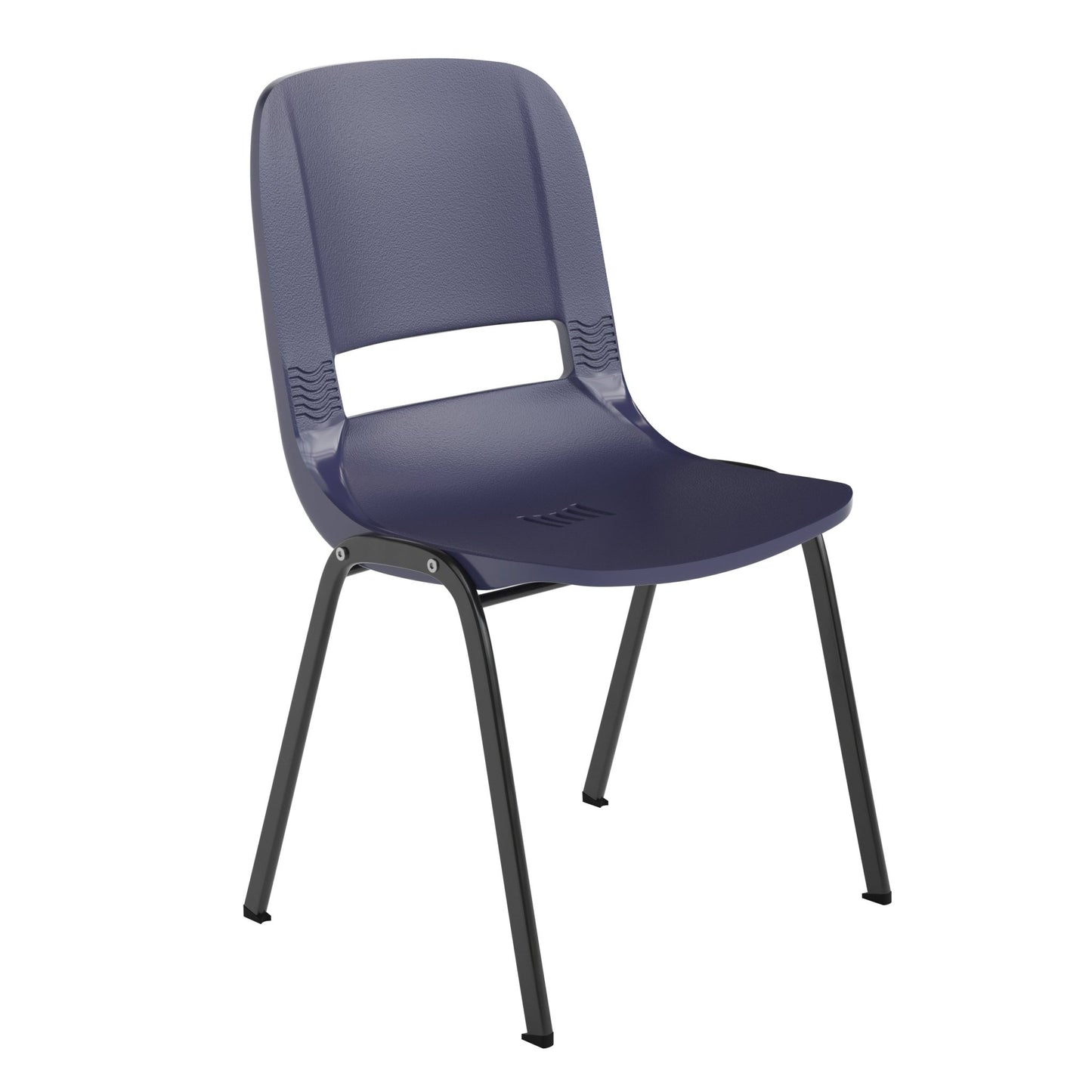 HERCULES Series 661 lb. Capacity Ergonomic Shell Stack Chair with Frame and 16'' Seat Height - SchoolOutlet