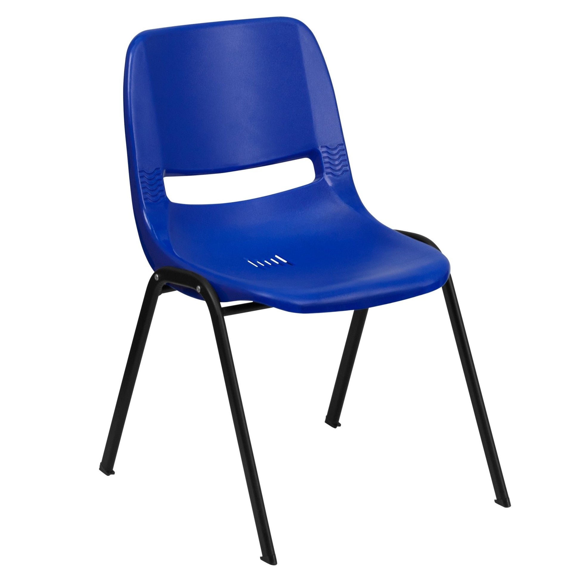 HERCULES Series 661 lb. Capacity Ergonomic Shell Stack Chair with Frame and 16'' Seat Height - SchoolOutlet