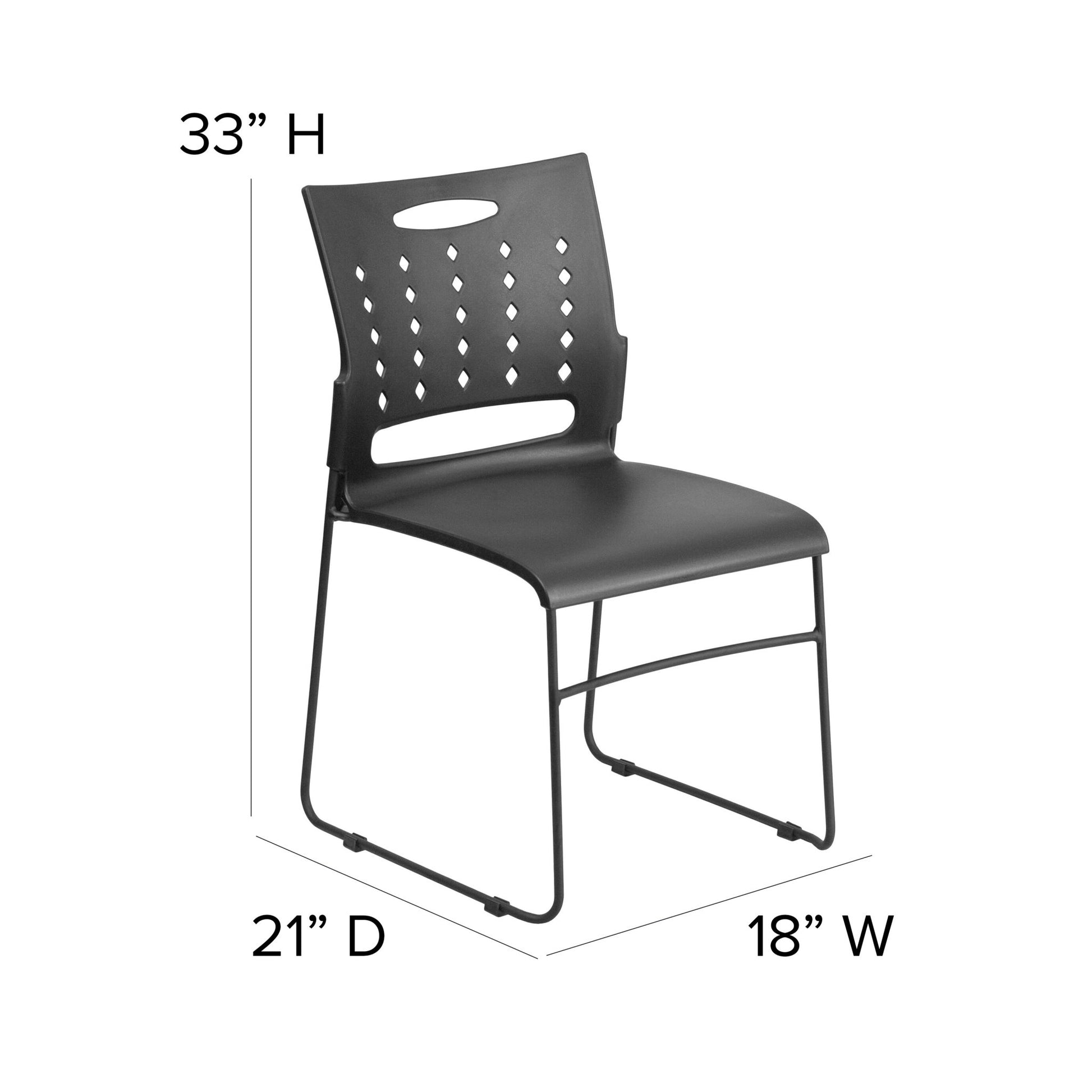 HERCULES Series 881 lb. Capacity Sled Base Stack Chair with Air-Vent Back - SchoolOutlet