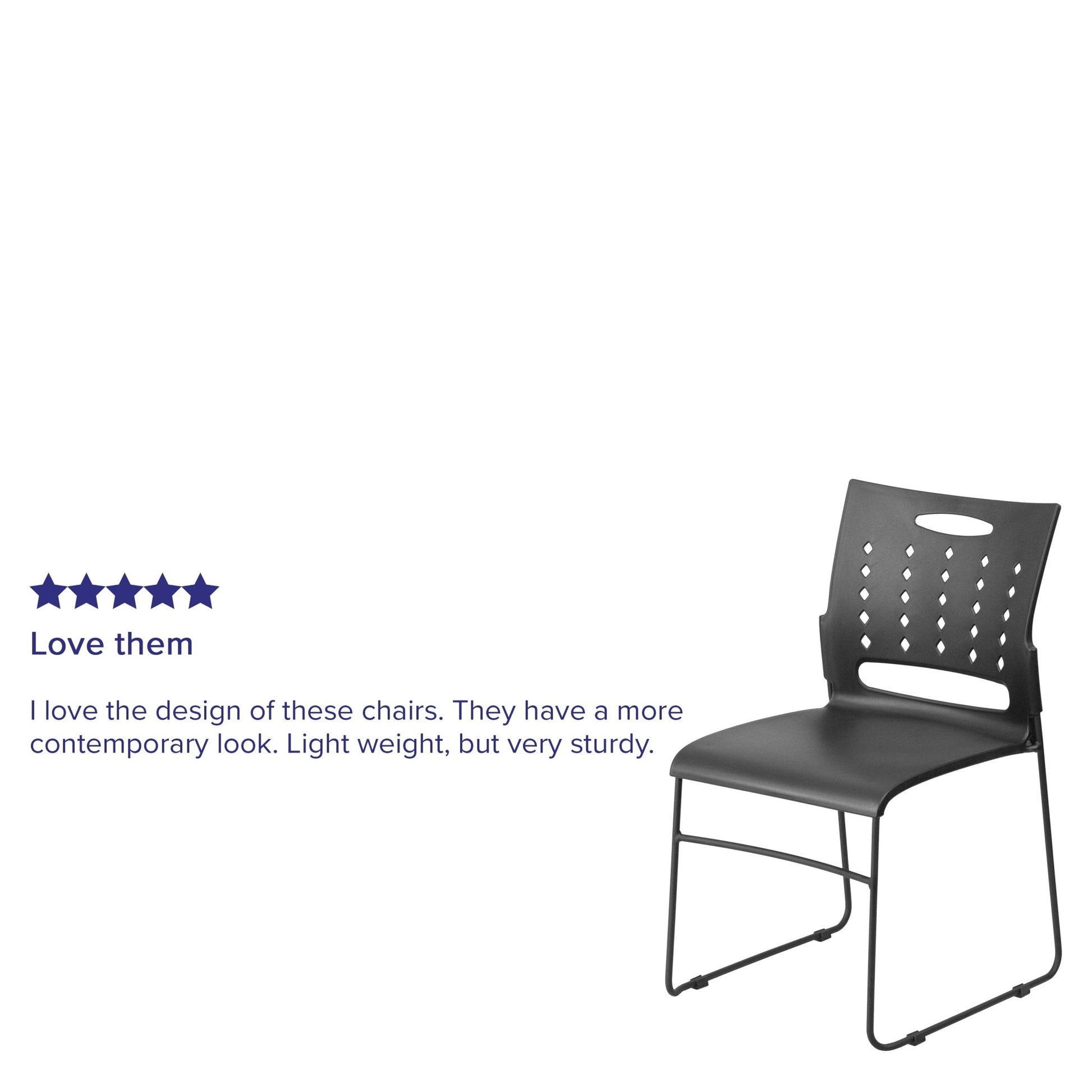 HERCULES Series 881 lb. Capacity Sled Base Stack Chair with Air-Vent Back - SchoolOutlet