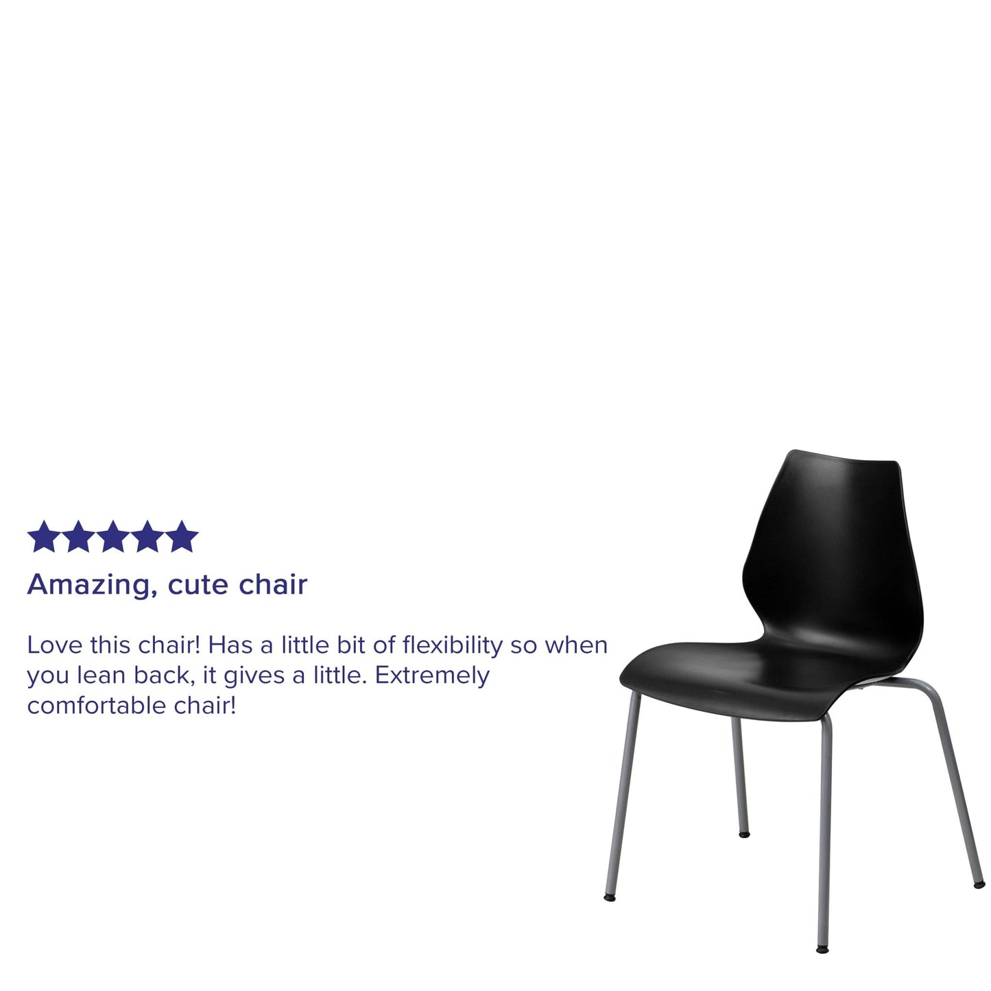 HERCULES Series 770 lb. Capacity Stack Chair with Lumbar Support and Silver Frame - SchoolOutlet