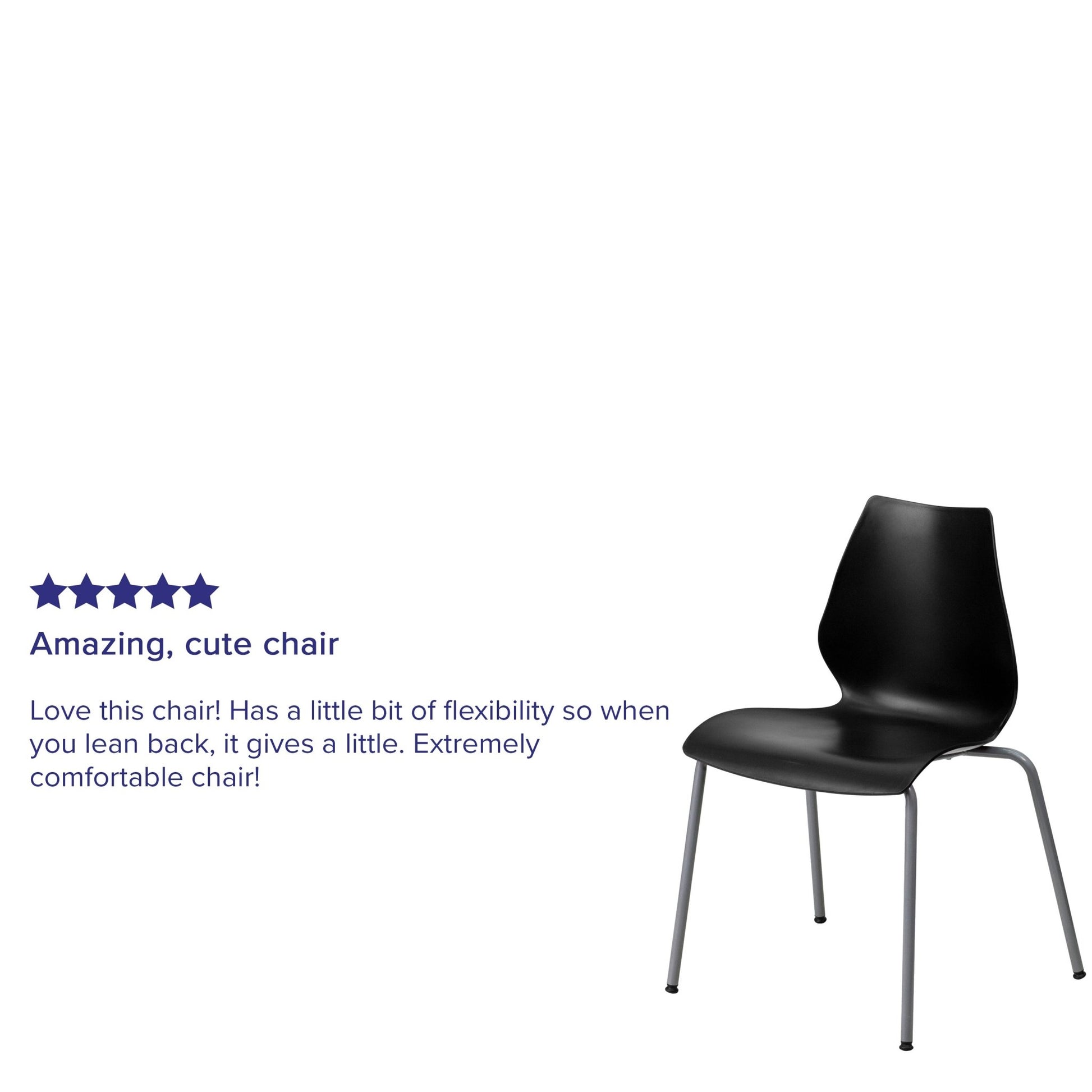 HERCULES Series 770 lb. Capacity Stack Chair with Lumbar Support and Silver Frame - SchoolOutlet